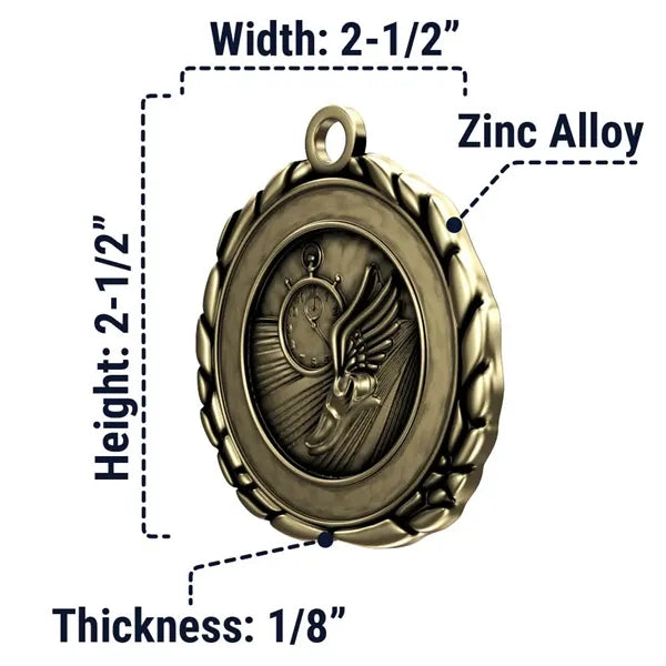 2 1/2" Quali-Craft Track Medal