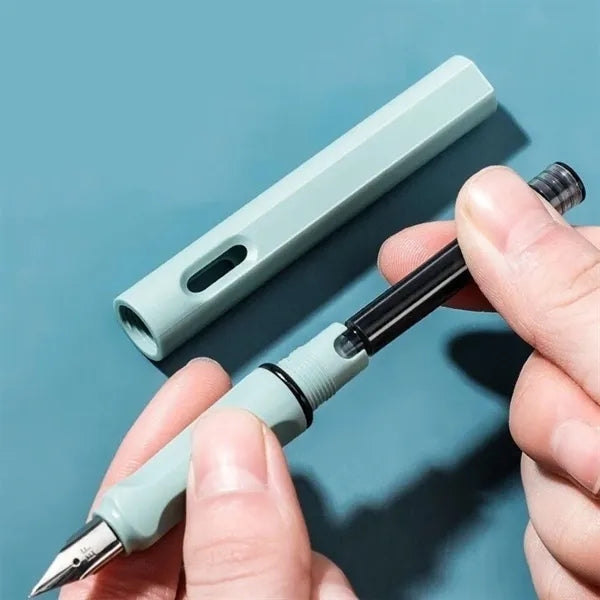 Fountain Pen And Ink Sac Students Practice Writing