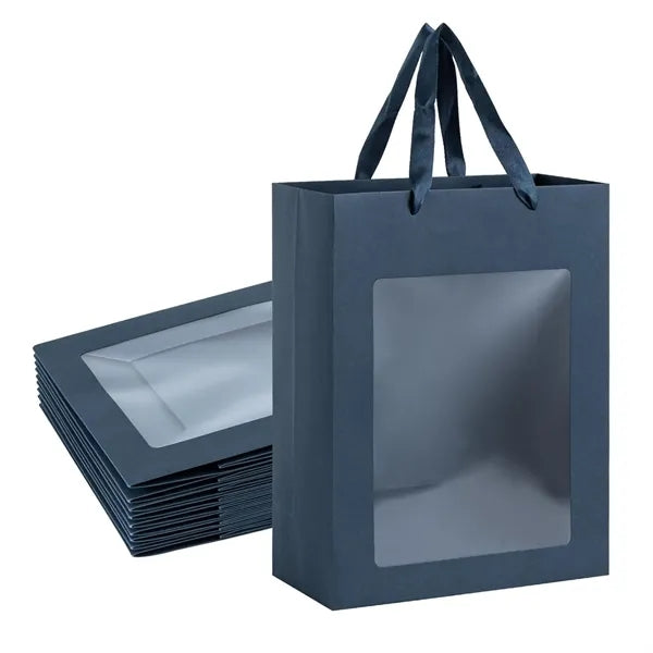 Kraft Paper Gift Bags with Transparent Window