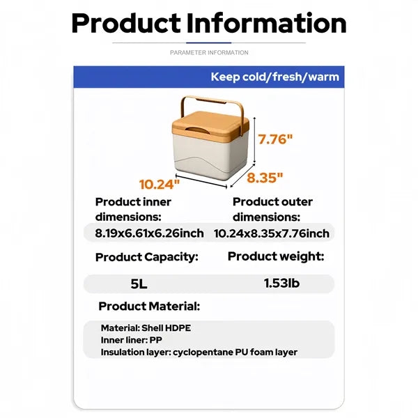 Compact Portable Car Warmer For Traveling With Carry Handle