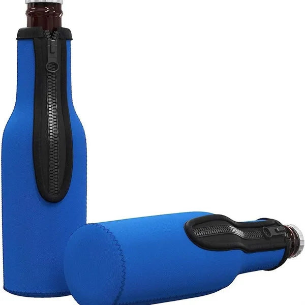 Beer Bottle Insulator Sleeves, Neoprene Coolers with Zipper