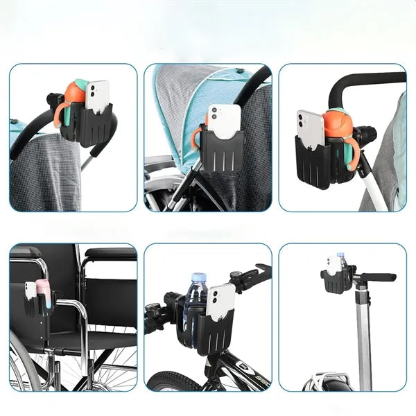 Cup and Phone Holder for Bicycle Motorcycle Stroller