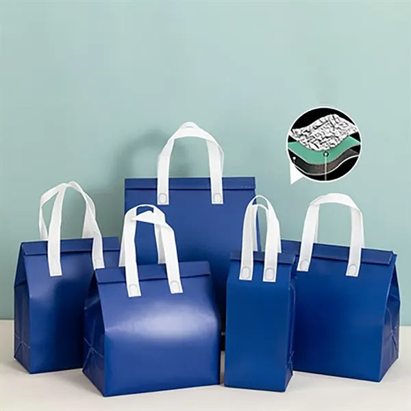 Non-woven Aluminum Foil Lined Insulated Takeout Bag Coffee