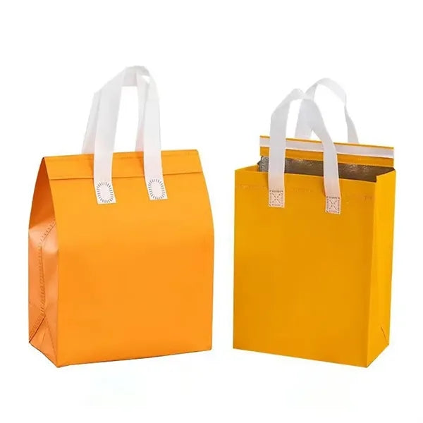 Non-woven Aluminum Foil Lined Insulated Takeout Bag Coffee