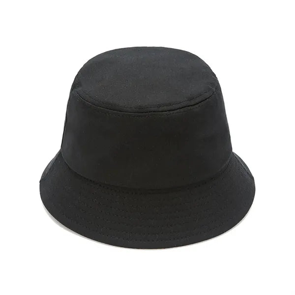 Solid Color Cotton Bucket Hat with Breathable Mesh