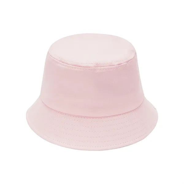 Solid Color Cotton Bucket Hat with Breathable Mesh