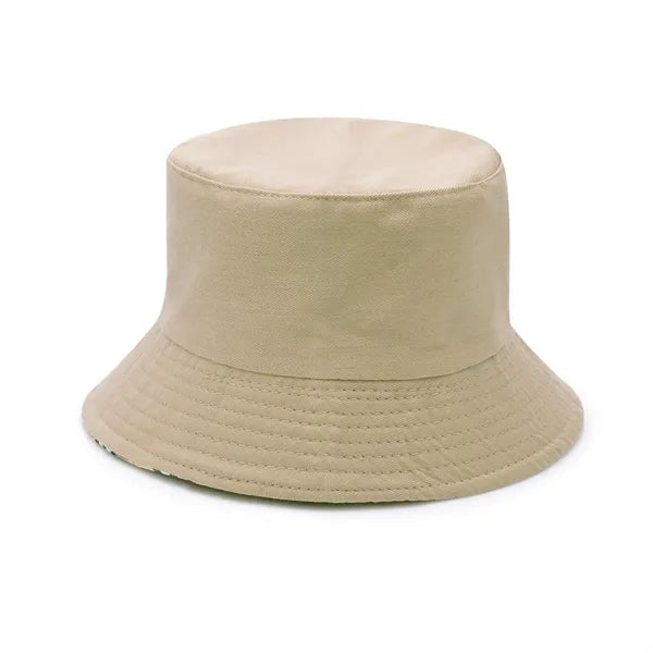 Solid Color Cotton Bucket Hat with Breathable Mesh