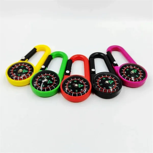 Compact Carabiner Clip On Compass Hiking Keychain Backpacks