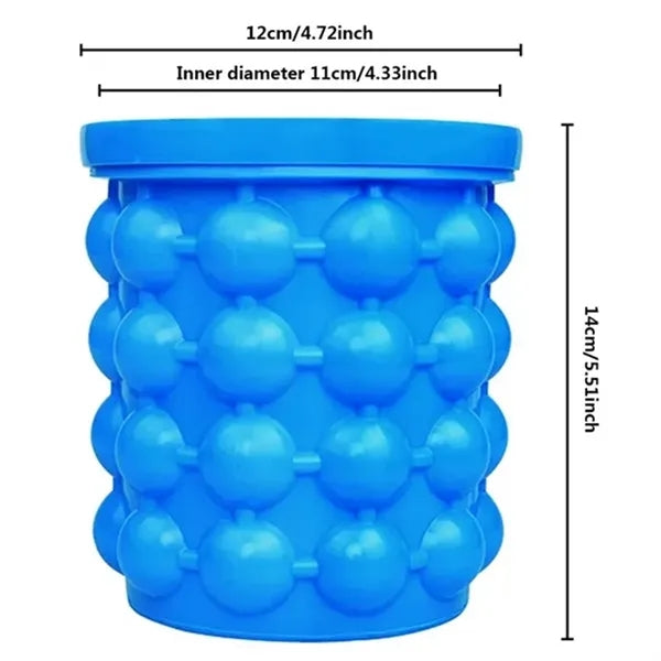Silicone Ice Bucket Beverage Drink Tub with Sealed Lid