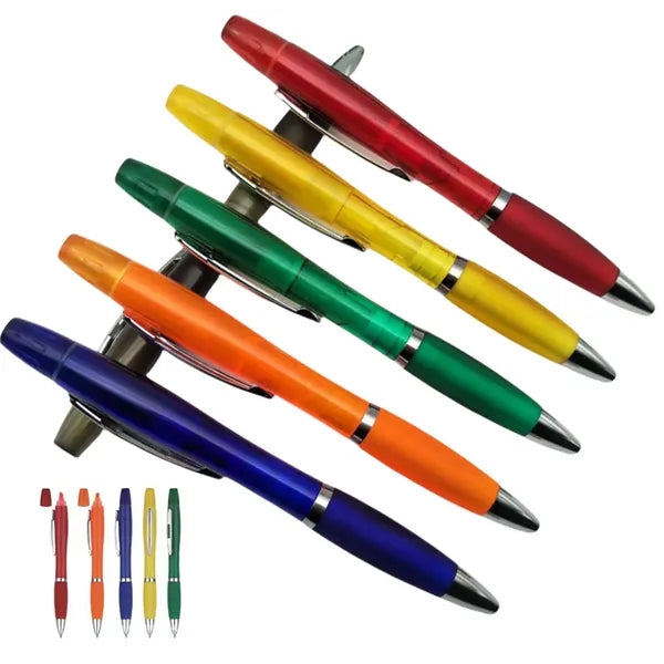 2 in 1 Stylus Highlighter-Ballpoint Pen Combo