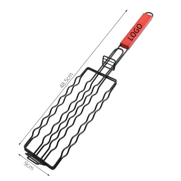 Versatile Wood Handle Food Flipping Bbq Tongs