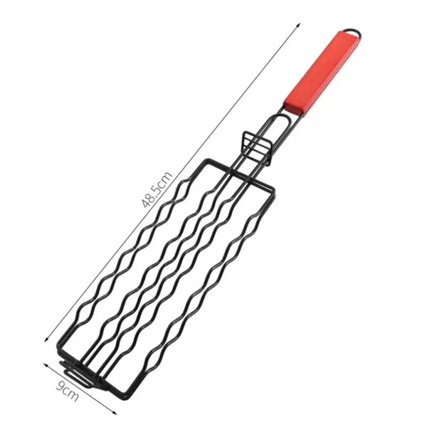 Versatile Wood Handle Food Flipping Bbq Tongs