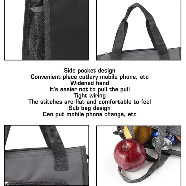 Portable Insulated Refrigerated Food Warmer Lunch Cooler Bag