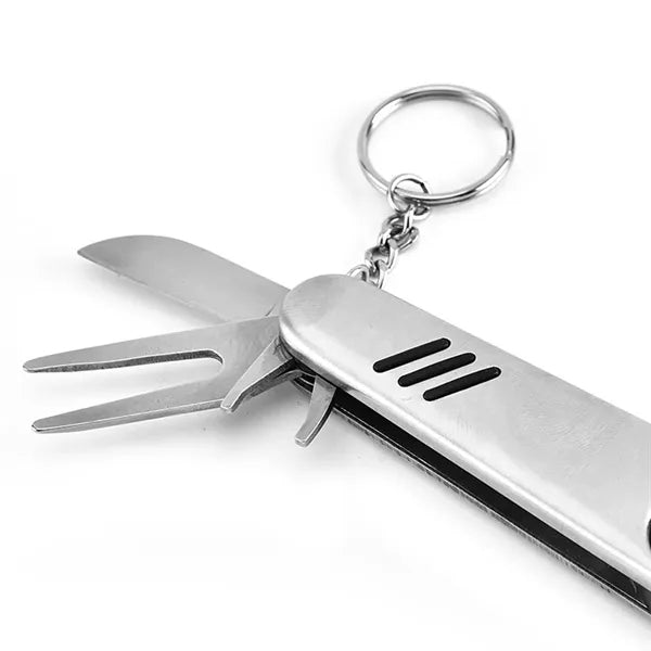 Stainless Steel 6 In 1 Golf Repair Divot Tool With Marker