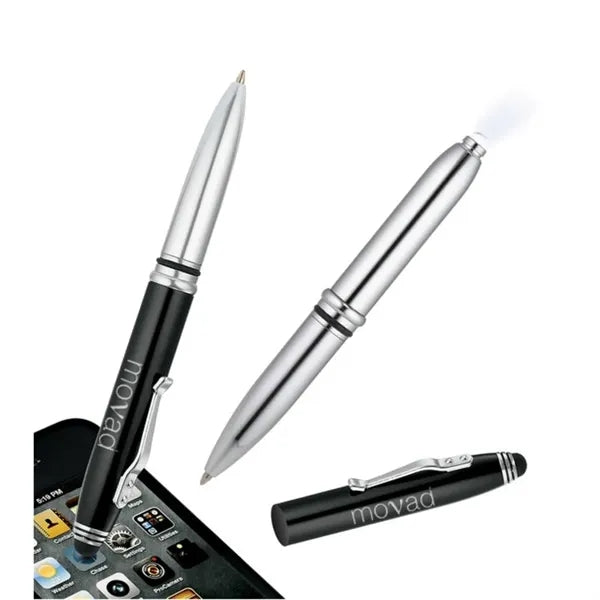 Flashlight and Stylus Metal Pen