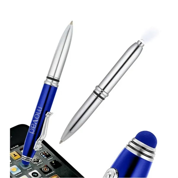 Flashlight and Stylus Metal Pen