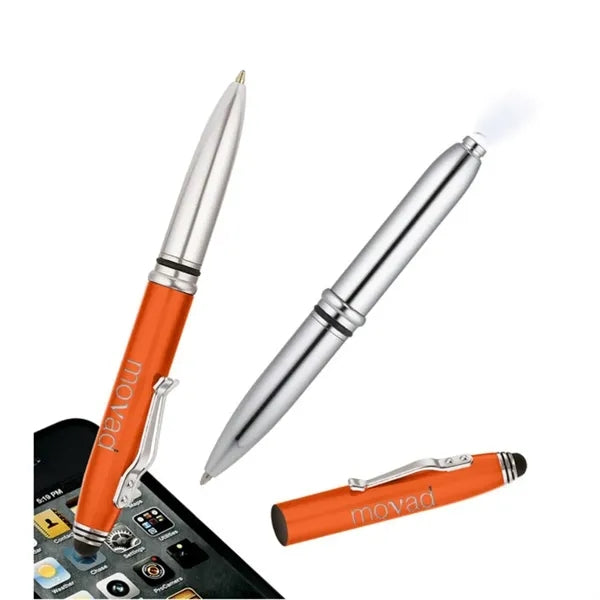 Flashlight and Stylus Metal Pen