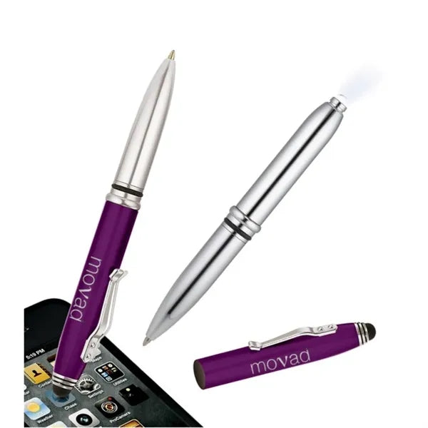 Flashlight and Stylus Metal Pen