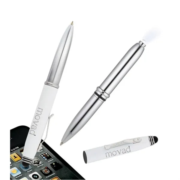 Flashlight and Stylus Metal Pen