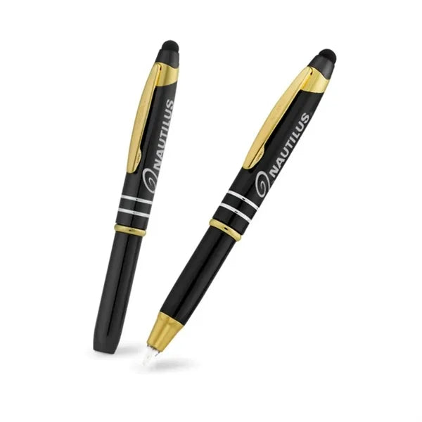 Flashight and Stylus Metal Pen