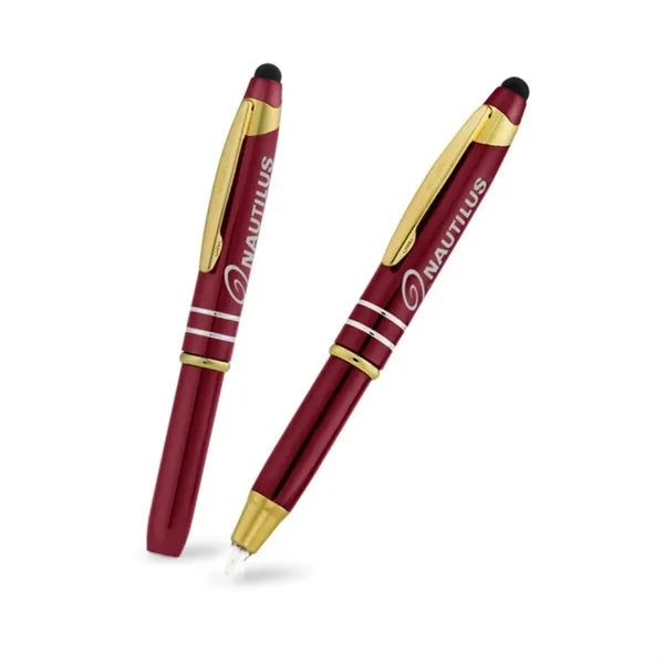Flashight and Stylus Metal Pen