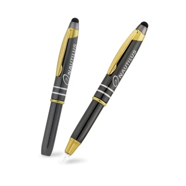 Flashight and Stylus Metal Pen