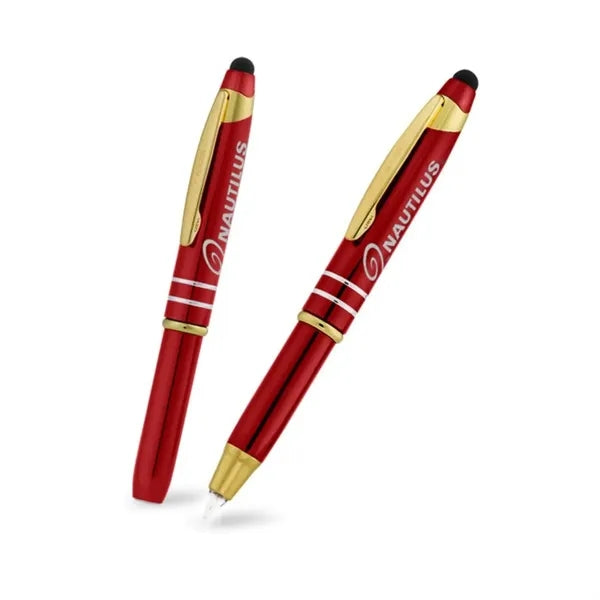 Flashight and Stylus Metal Pen