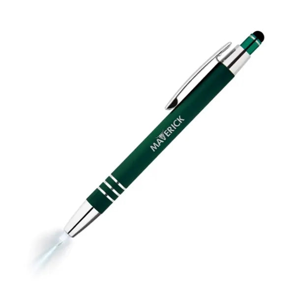 Flashlight and Stylus Click Metal Pen