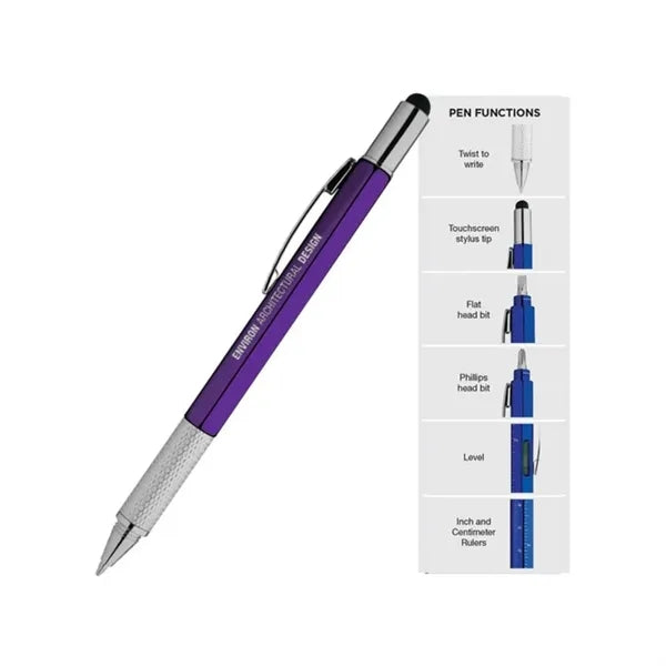 7-in-1 Tool Kit Stylus Metal Twist Pen
