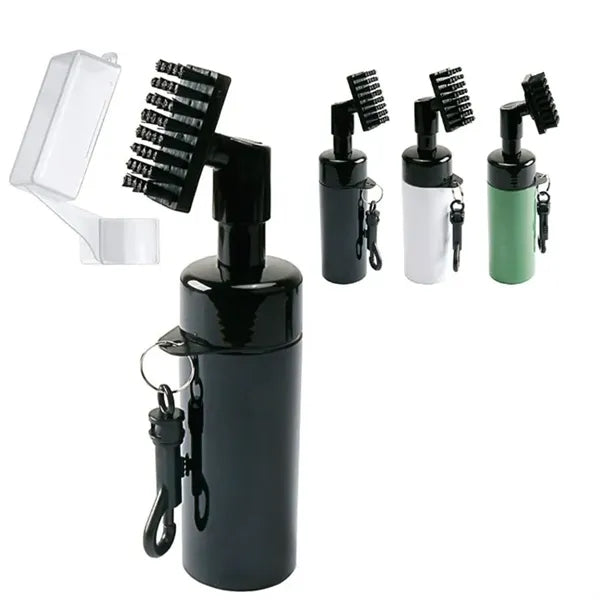 Golf Club Groove Clean With Push-Button Water Bottle Brush