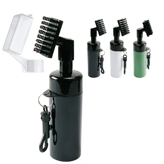 Golf Club Groove Clean With Push-Button Water Bottle Brush