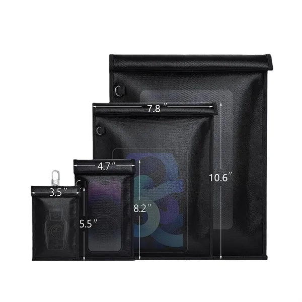 Car Key Signal Shielding Bag 4 Pcs Set