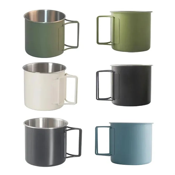 Portable Coffee Mugs Camping Cups with Folding Handles