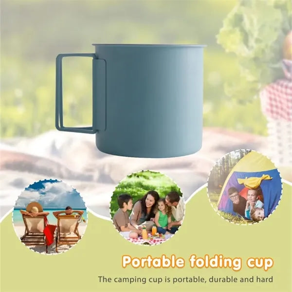 Portable Coffee Mugs Camping Cups with Folding Handles