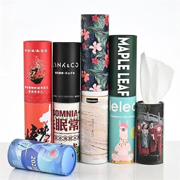 Cylinder Travel Car Tissues Tubes Box Container Canned