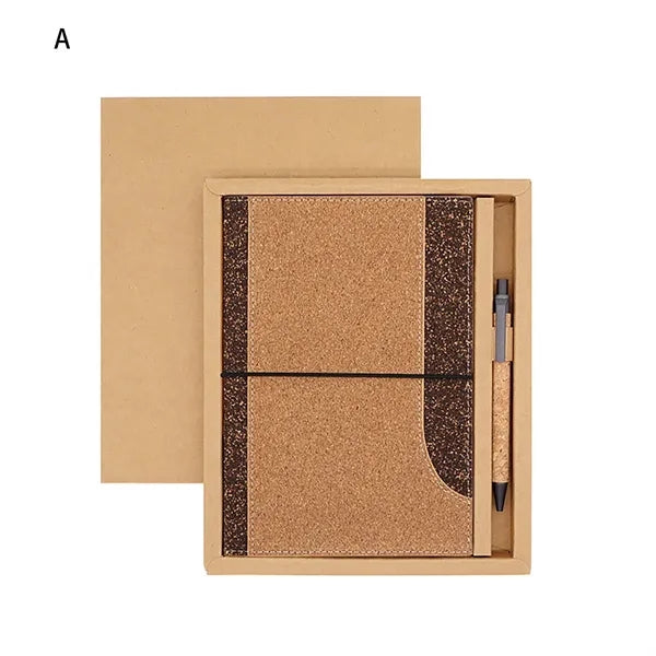 A5 Ruled Coffee Cork NotebookJournal with Gift Box