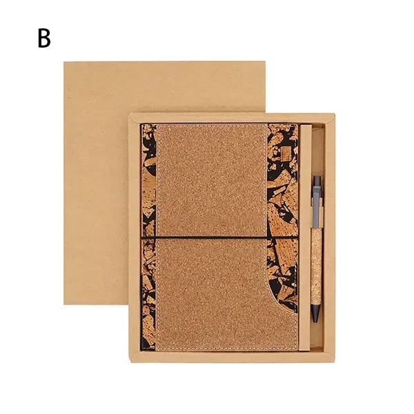 A5 Ruled Coffee Cork NotebookJournal with Gift Box