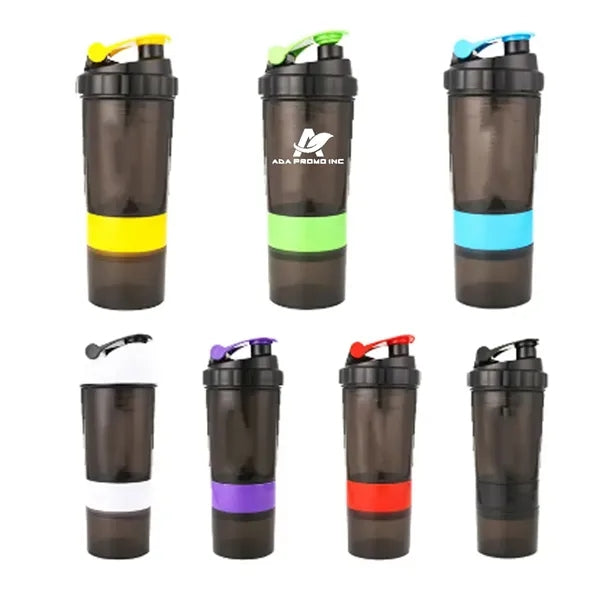 Portable Sport Plastic Shaker Water Bottle