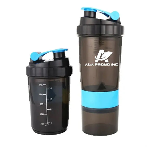 Portable Sport Plastic Shaker Water Bottle