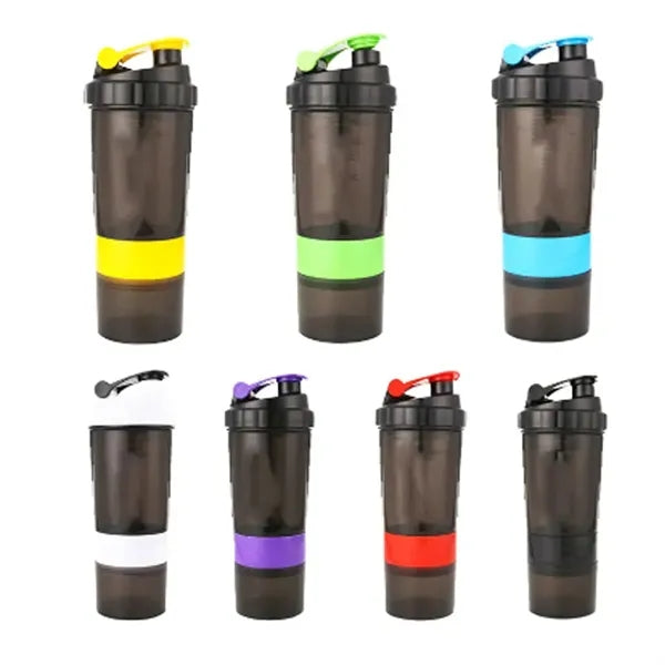Portable Sport Plastic Shaker Water Bottle