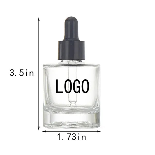 Transparent Silica Gel Essential Oil Glass Dropper Bottle