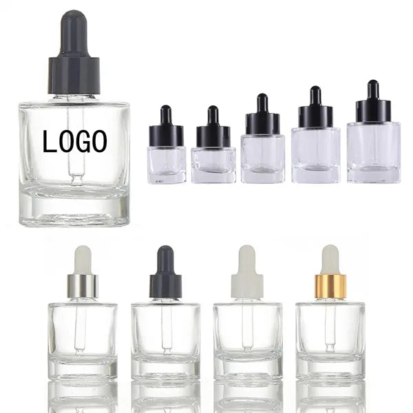 Transparent Silica Gel Essential Oil Glass Dropper Bottle