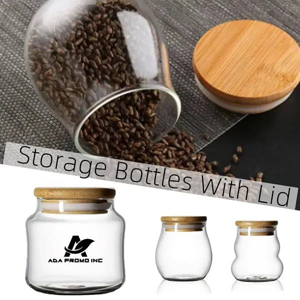 Mini Glass Candy Food Storage Bottles With Lid