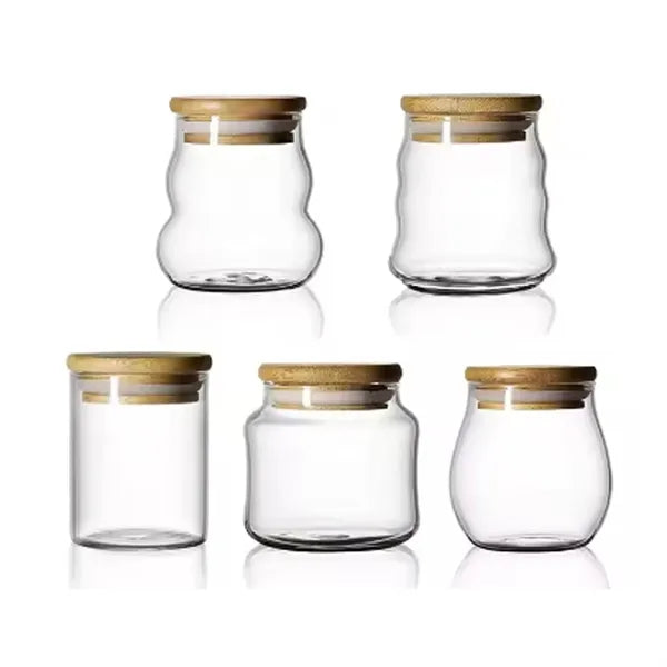Mini Glass Candy Food Storage Bottles With Lid