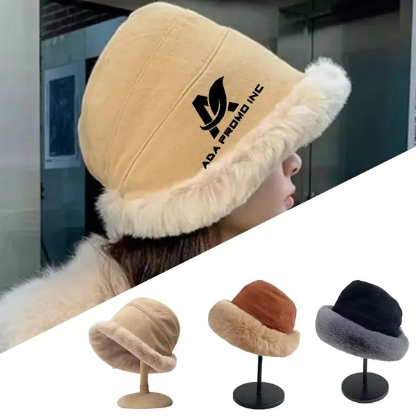 Curled Plush Fisherman Cap