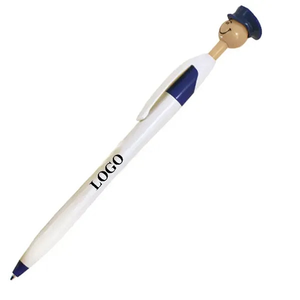 Printed Ballpoint Pen with Police Officer Cap