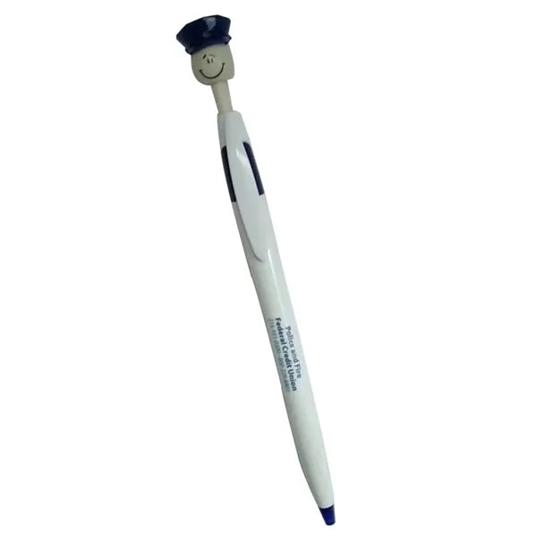 Printed Ballpoint Pen with Police Officer Cap