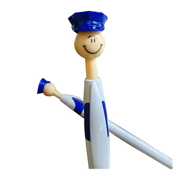 Printed Ballpoint Pen with Police Officer Cap