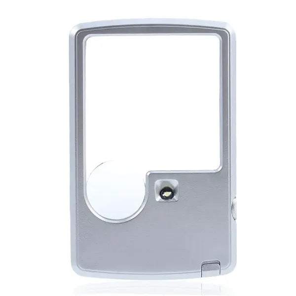 Portable Mini 3X 6X Magnifier with Double Lens And LED Light