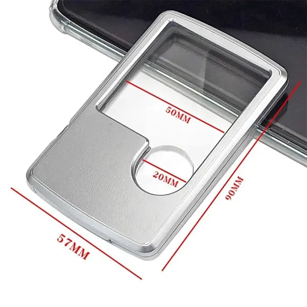 Portable Mini 3X 6X Magnifier with Double Lens And LED Light